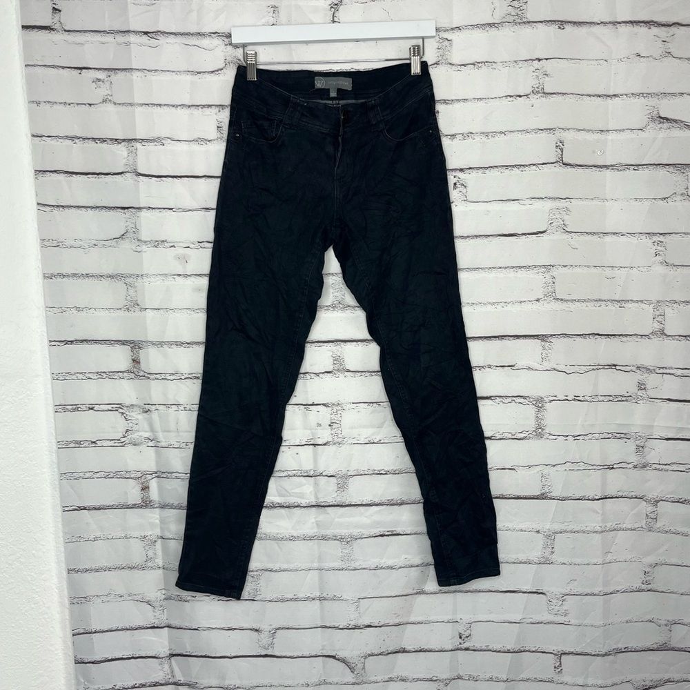Wit & Wisdom Black High Rise Skinny Jeans Women’s 2 Stretch Denim Raw Hem Grunge